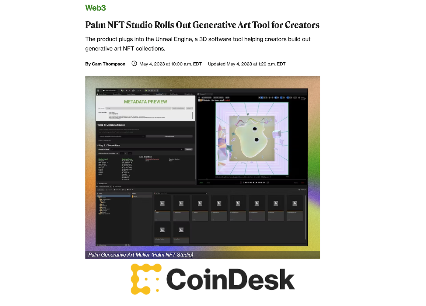 Generative Art Maker project showcase image 3 -
                    Open-sourcing generative 3D design: A new community tool for creating generative collections in Unre...