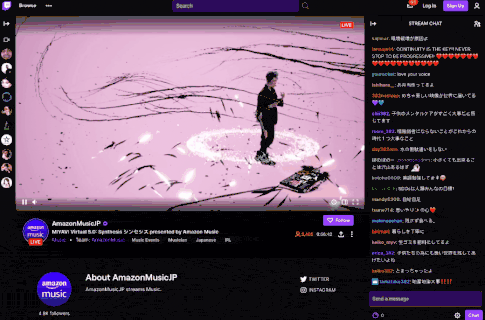 Synthesis Live project showcase image 6 -
                    A groundbreaking virtual live event featuring an interactive live performance by Miyavi in a fully v...